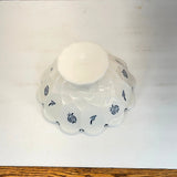 Vintage LE Smith Blue Onion Compote 4 1/2" tall 9 1/2" wide Very Good Condition