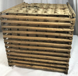 Primitive Wood 12 Dz Egg Crate Carrier Box Original Hand Made w/Sticks Folk Art - Cabin Fever Purveyors