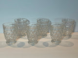 Federal Glass Yorktown Colonial Clear 6 Juice Glass Thumbprint Pressed 1960s 6oz