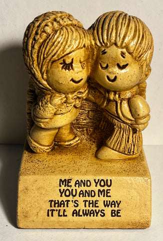 Paula Sillisculpt Statue Me and You It'll Always Be 1978 Retro Valentine USA