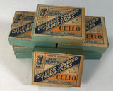 Atq Celluloid Covered Thumb Tacks CELLO Brand Germany NOS Advertising Wood Box - Cabin Fever Purveyors