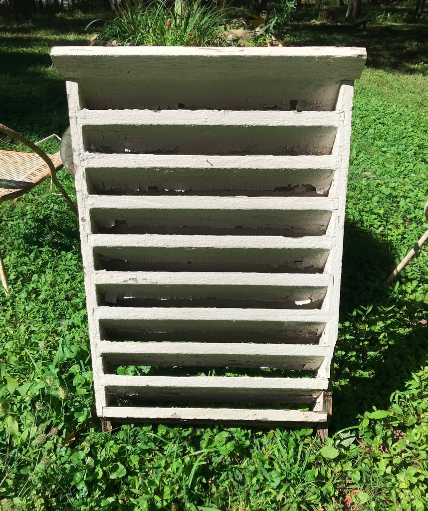 Vintage Primitive Wood Barn Attic Air Vent Shabby Architectural Salvage Chippy