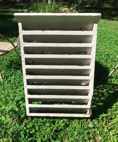 Vintage Primitive Wood Barn Attic Air Vent Shabby Architectural Salvage Chippy