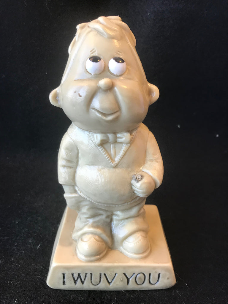 Vtg Berries Sillisculpt Figure I Wuv You Man 1970 Retro Love - Cabin Fever Purveyors
