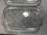 4 Vintage Hazel Atlas Tear Drop Glass Snack Luncheon Trays No Cups - Cabin Fever Purveyors
