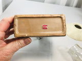 Vintage Mini Oil Lamp Fireplace Cream Shade Hurricane Enesco Made in Japan - Cabin Fever Purveyors