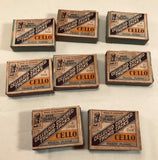 Atq Celluloid Covered Thumb Tacks CELLO Brand Germany NOS Advertising Wood Box - Cabin Fever Purveyors
