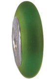 Fenton Art Glass Spacer Bead Made USA "Velvet Avocado" Jena L Blair Retired NIP - Cabin Fever Purveyors