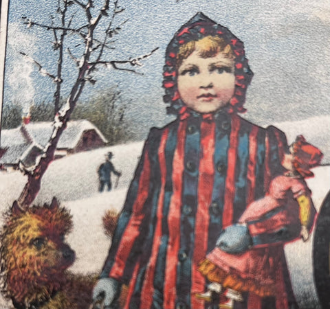 Victorian Trade Card Willimantic Thread Sewing Machines 1885