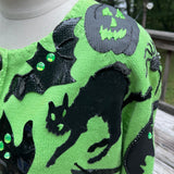 #US-105 Michael Simon Ugly Sweater Bright Green Halloween DIY