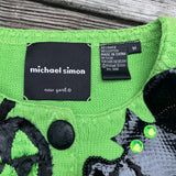 #US-105 Michael Simon Ugly Sweater Bright Green Halloween DIY