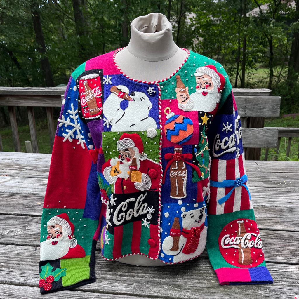 Coca cola ugly christmas sweater hotsell