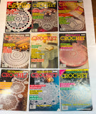Lot of 21 Decorative Crochet Magazines 1988 - 1999 1st issue Dollies Curtains +