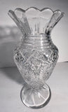 Ducan and Miller Homestead Clear 12" Vase Pressed Glass EAPG Shell in Star