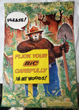 1978 Obscene Smokey Bear Bic Pen Advertising Original Gov Poster Pulled Service - Cabin Fever Purveyors