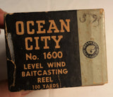 Great Looking Old Ocean City Fishing Reel Box # 1600 Only Great Display Man Cave