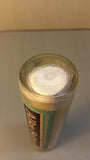Vintage Glass Alka Seltzer Bottle Mint Bright Paper Label Tin Top Lid No UPC