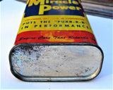 Vintage 8 oz Metal Miracle Power Motor Protection Tin Advertising Can Colorful