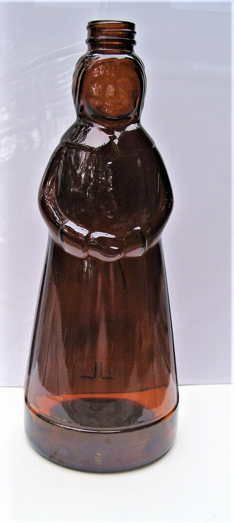 VTG Large Size 11 Tall 32 oz Mrs Butterworth's Glass Syrup Brown Bottle No  Cap