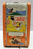 VTG George Schulz Peanuts Metal Lunchbox Snoopy WW 1 Pilot Lucy Baseball & Kite