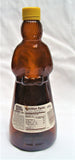 VTG 10" Tall 24 oz Mrs Butterworth's Glass Syrup Amber Brown Bottle Both Labels