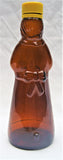 VTG Mrs Butterworth's Amber Brown Glass Syrup Bottles 12 oz with Top 8 1/2" Tall