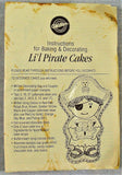 Vtg 1993 Wilton Li'l Pirate 16" Aluminum Baking Cake Pan w/ Paperwork #2105-9333