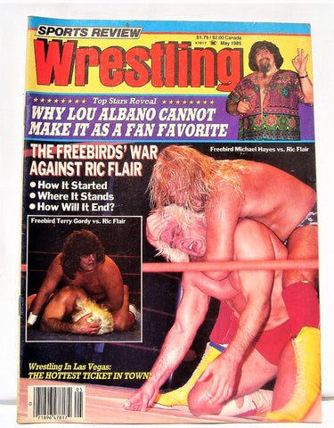 Wrestling Magazine May 1985 Lou Albano Freebirds Ric Flair Terry Gordy Hayes