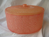 Vintage Regaline Pink Plastic Round Footed Box with Lid No 468 U.S.A. MCM Retro