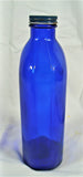 Vintage Cobalt Blue Large Phillips Milk Magnesia 24 oz Bottle Great Metal Cap