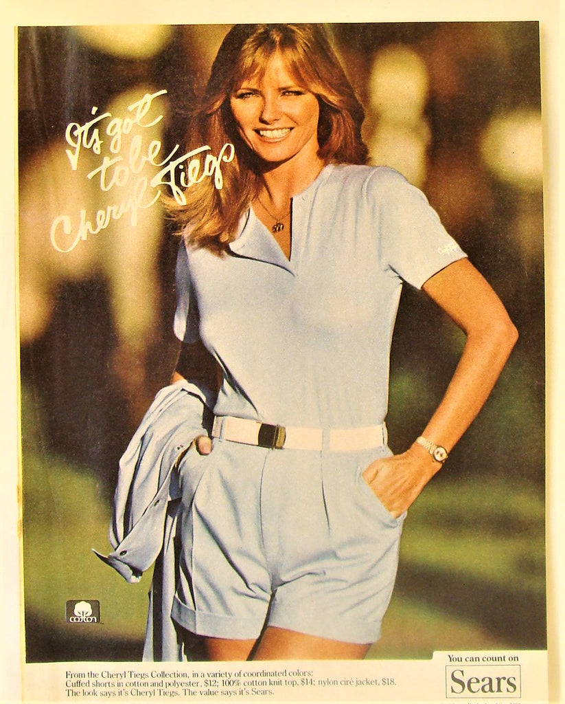 Vintage 1982 Cheryl Tiegs Collection Sears Roebuck Advertising Print Ad