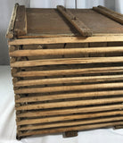 Primitive Wood 12 Dz Egg Crate Carrier Box Original Hand Made w/Sticks Folk Art - Cabin Fever Purveyors