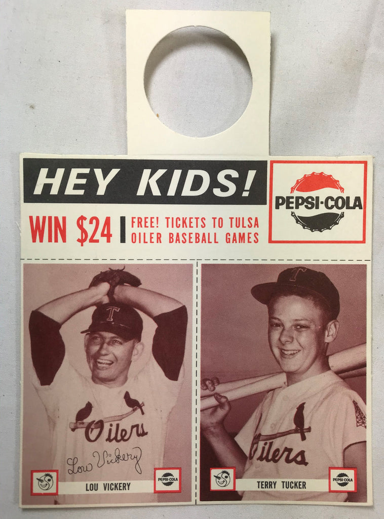 1963 Pepsi-Cola Tulsa Oilers Minor Baseball Team Lou Vickery Terry Tucker MINT - Cabin Fever Purveyors