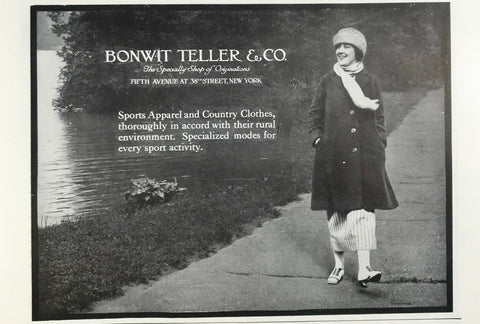 Vtg 1920 Bonwit Teller & Co Sports Apparel Country Fashion Photo Art Print Ad