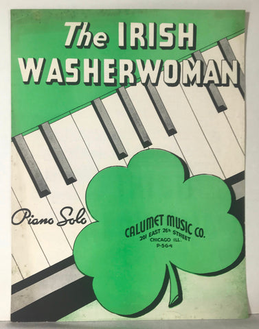 Vtg Sheet Music 1935 "The Irish Washerwoman" Piano Frameable Cover Art Laundry
