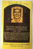 VTG Autograph HOF Baseball Player MONTE MONFORD IRVIN Yellow Plaque PostCard PC - Cabin Fever Purveyors