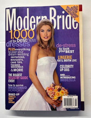 1999 Modern Bride Magazine Jenn Feb / March 960 pages Wedding Fashion