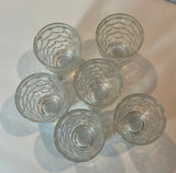 Federal Glass Yorktown Colonial Clear 6 Juice Glass Thumbprint Pressed 1960s 6oz