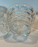 Federal Glass Yorktown Colonial Clear 8 Custard Footed Thumbprint Pressed 1960s