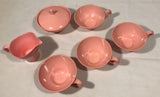 Vintage Lot of 7 pieces Boonetonware Pink Cups Sugar w/ Lid Creamer EUC Melmac - Cabin Fever Purveyors