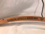 Vintage Wooden Hanger Sheraton Hotels Motor Inns USA Hawaii Canada Overseas MCM