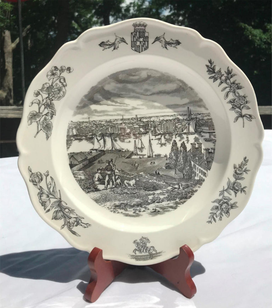 Wedgwood Etruria and Barlaston Baltimore from Federal Hill Plate England Hutzler