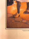 Antique 1916 Color Plate Florence Choate Original Page Pat A Cake Baker's Man