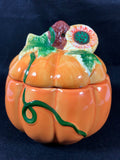 Royal Norfolk Pumpkin Candy Dish Covered Ceramic Fall Autumn Decor