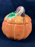 Royal Norfolk Pumpkin Candy Dish Covered Ceramic Fall Autumn Decor
