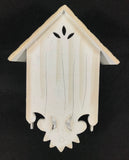 Vtg Style Home Decor Birdhouse White Metal Roof Balcony Distressed Decorative