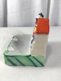 Vintage Native American Ashtray Ceramic Colorful Hand Painted Made in Japan MIJ - Cabin Fever Purveyors