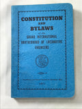 Constitution and By-Laws International Brotherhood of Locomotive Engineers RR - Cabin Fever Purveyors