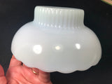 E.O. Brody Co Milk Glass Footed Scalloped Bowl M2000 Cottage Wedding Arrangement - Cabin Fever Purveyors
