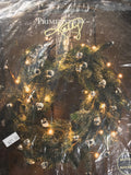 Lighted Twig Wreath Ring 12" Diameter  Battery Operated 32 lights Cottage Decor - Cabin Fever Purveyors